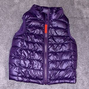 3T Primary brand purple puffer vest, red pull